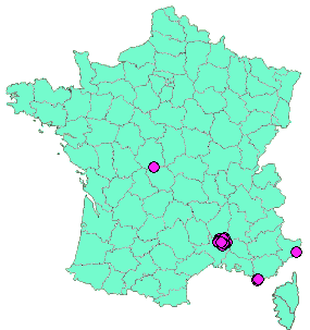 Localisation Geocaches placées par un Geocacheur