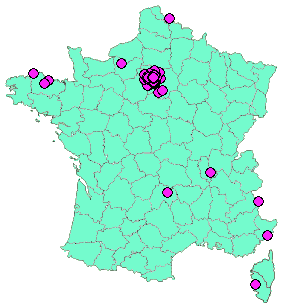 Localisation Geocaches placées par un Geocacheur