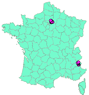 Localisation Geocaches placées par un Geocacheur