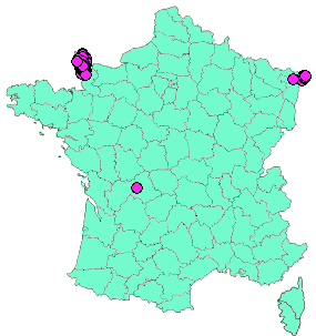 Localisation Geocaches placées par un Geocacheur