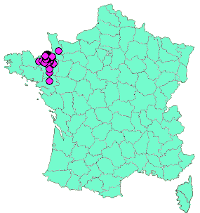 Localisation Geocaches placées par un Geocacheur