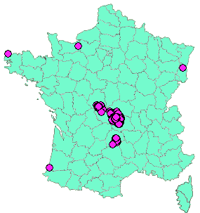 Localisation Geocaches placées par un Geocacheur