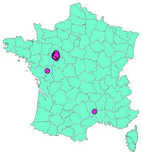 Localisation Geocaches placées par un Geocacheur