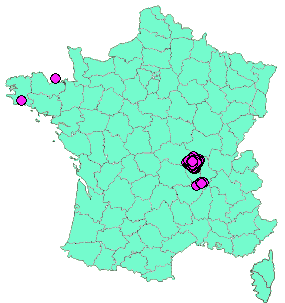 Localisation Geocaches placées par un Geocacheur