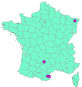 Localisation Geocaches placées par un Geocacheur