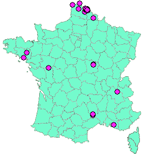 Localisation Geocaches placées par un Geocacheur