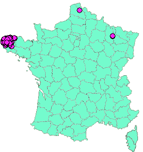 Localisation Geocaches placées par un Geocacheur