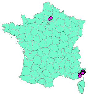 Localisation Geocaches placées par un Geocacheur