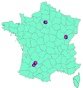 Localisation Geocaches placées par un Geocacheur