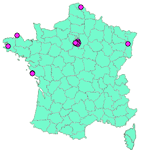 Localisation Geocaches placées par un Geocacheur