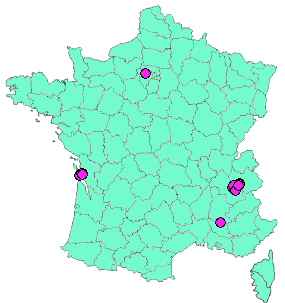 Localisation Geocaches placées par un Geocacheur