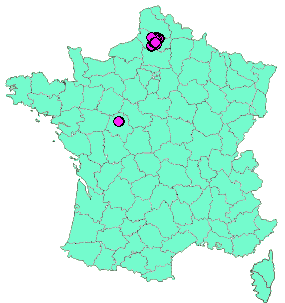 Localisation Geocaches placées par un Geocacheur