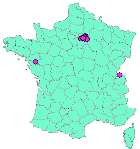 Localisation Geocaches placées par un Geocacheur