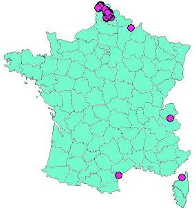 Localisation Geocaches placées par un Geocacheur