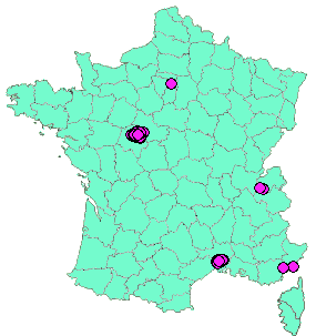 Localisation Geocaches placées par un Geocacheur