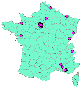 Localisation Geocaches placées par un Geocacheur