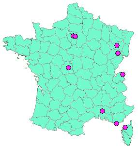 Localisation Geocaches placées par un Geocacheur