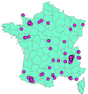 Localisation Geocaches placées par un Geocacheur