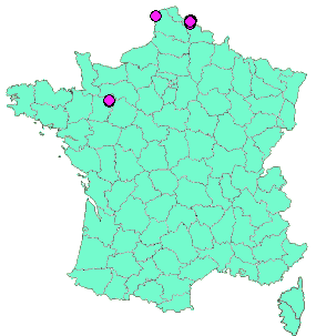 Localisation Geocaches placées par un Geocacheur