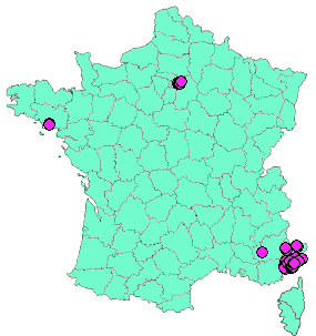 Localisation Geocaches placées par un Geocacheur