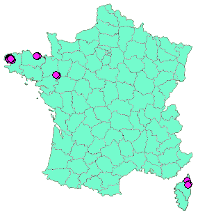 Localisation Geocaches placées par un Geocacheur