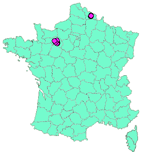 Localisation Geocaches placées par un Geocacheur