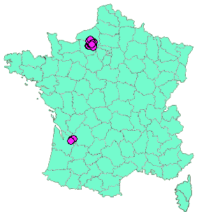 Localisation Geocaches placées par un Geocacheur