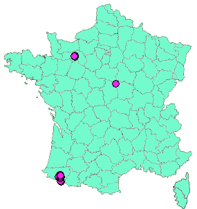 Localisation Geocaches placées par un Geocacheur