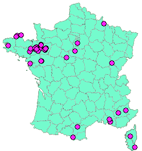 Localisation Geocaches placées par un Geocacheur