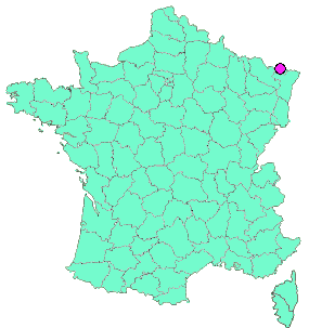 Localisation en France de la geocache La croix vers la Chapelle