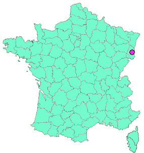 Localisation en France de la geocache Peterla68, pour sa 1000ème 🤗🍾🥂