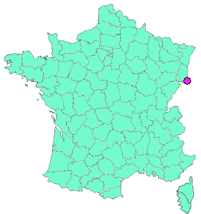 Localisation en France de la geocache Bienvenue en Alsace