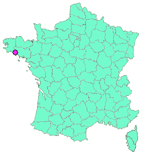 Localisation en France de la geocache La rivière du Pouldu # 9 :  Le ponton