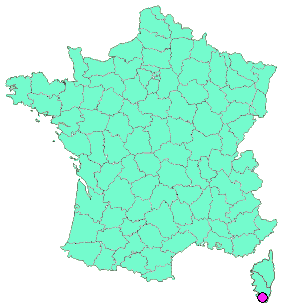 Localisation en France de la geocache Point de vue sur la tour génoise d'Olmeto