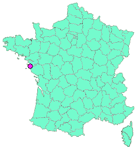 Localisation en France de la geocache Jardin de Vaulieu – Sallertaine [AE2014-after]