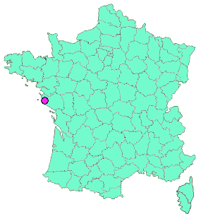 Localisation en France de la geocache #1 Dunes du Jaunay 