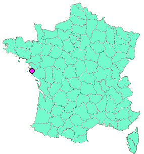 Localisation en France de la geocache Communes de Vendée : Notre-Dame-de-Riez