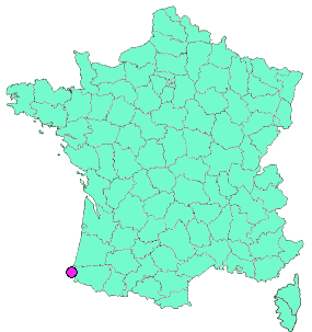 Localisation en France de la geocache Bergerie Rhune Océan