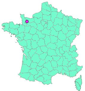 Localisation en France de la geocache #5-53 - Chemin Mont St-Michel - Caen - Part 5 🌸