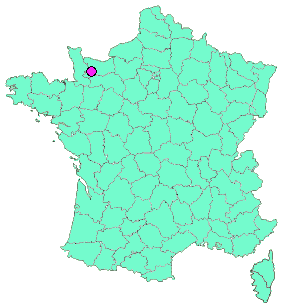 Localisation en France de la geocache #5-34 - Chemin Mont St-Michel - Caen - Part 5 🌸