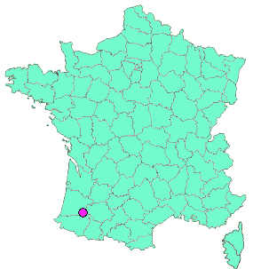 Localisation en France de la geocache La bastide de Geaune en Tursan - Lab Bonus