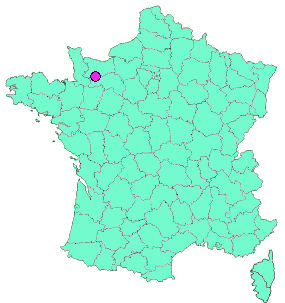 Localisation en France de la geocache Haut Buat la Trihannière