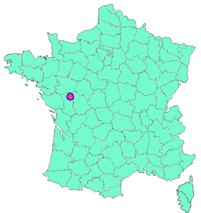 Localisation en France de la geocache Glénay