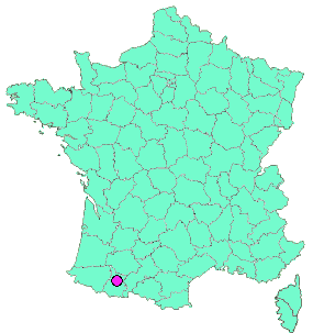 Localisation en France de la geocache Hibou du Moura