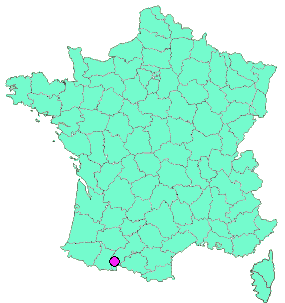 Localisation en France de la geocache La Troubat