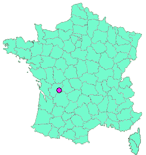 Localisation en France de la geocache #1 La Vallée de la Renaudie