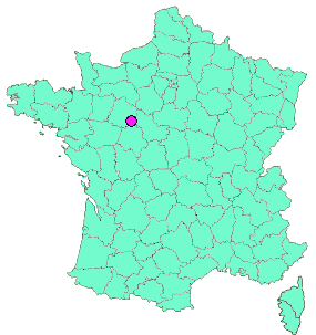 Localisation en France de la geocache Le dolmen de Maupertuis