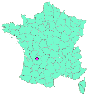 Localisation en France de la geocache Marguerite Eymery
