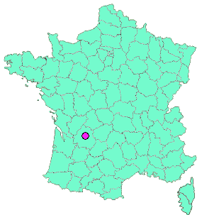 Localisation en France de la geocache La Feuilleraie : TRELISSAC