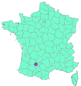 Localisation en France de la geocache Moulin de Bidounet